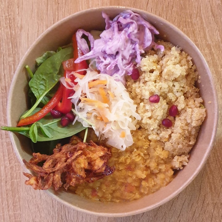 photo of Earthling Curry With Salad And Quinoa shared by @militantvegan on  22 Aug 2023 - review