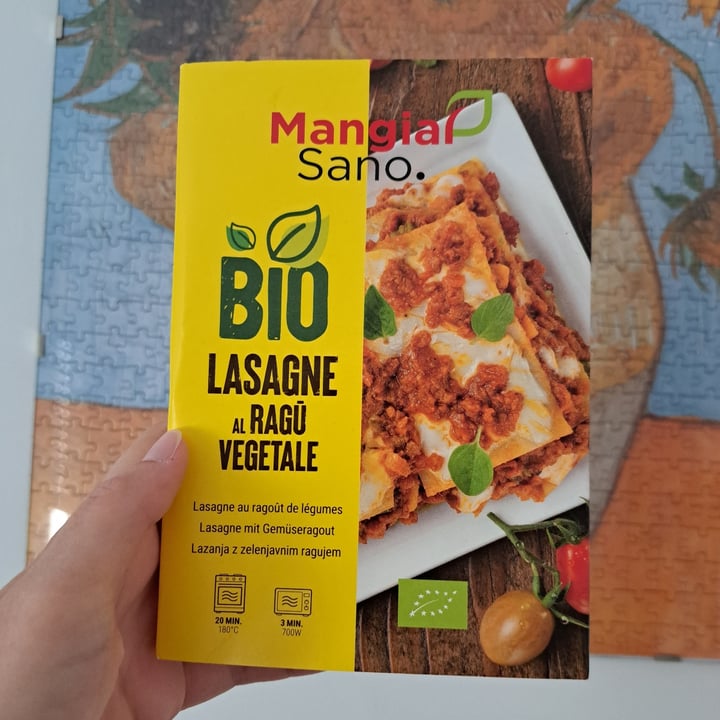photo of Mangiar Sano Bio Lasagne Al Ragù Vegetale shared by @nikyveg on  03 Oct 2023 - review