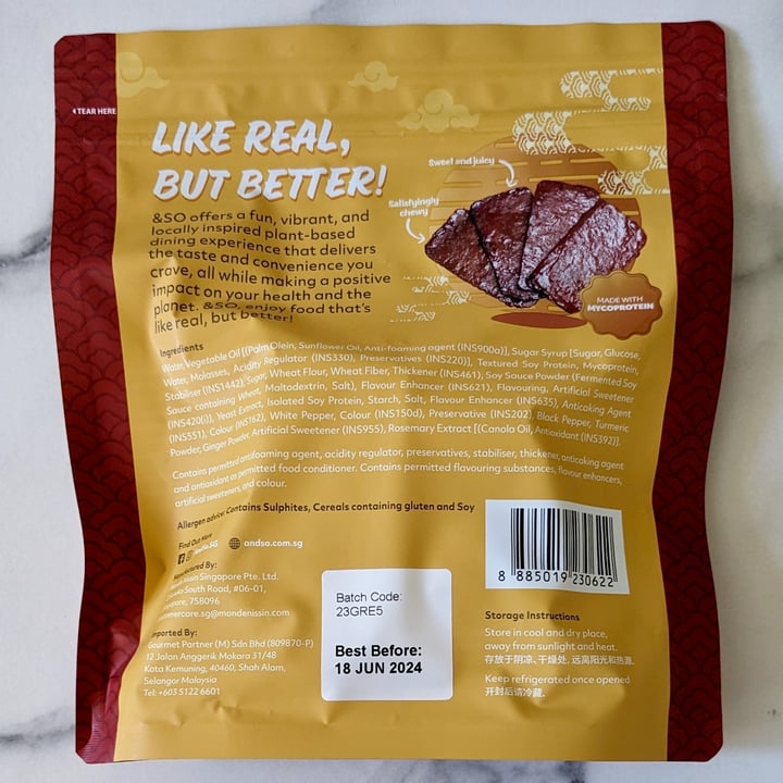 photo of &SO Plant-Based Bak Kwa shared by @xinru-t on  25 Jan 2024 - review