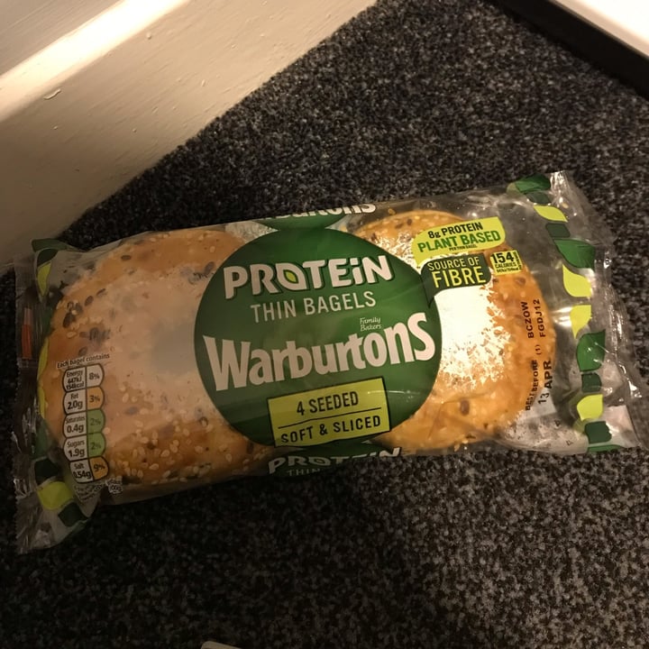 photo of Warburtons Seeded protein bagel thins shared by @scottye on  21 Apr 2024 - review