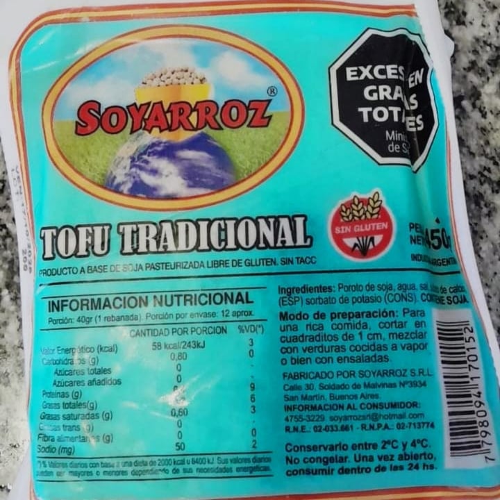 photo of Soyarroz Tofu Tradicional shared by @ferjune on  30 Sep 2025 - review