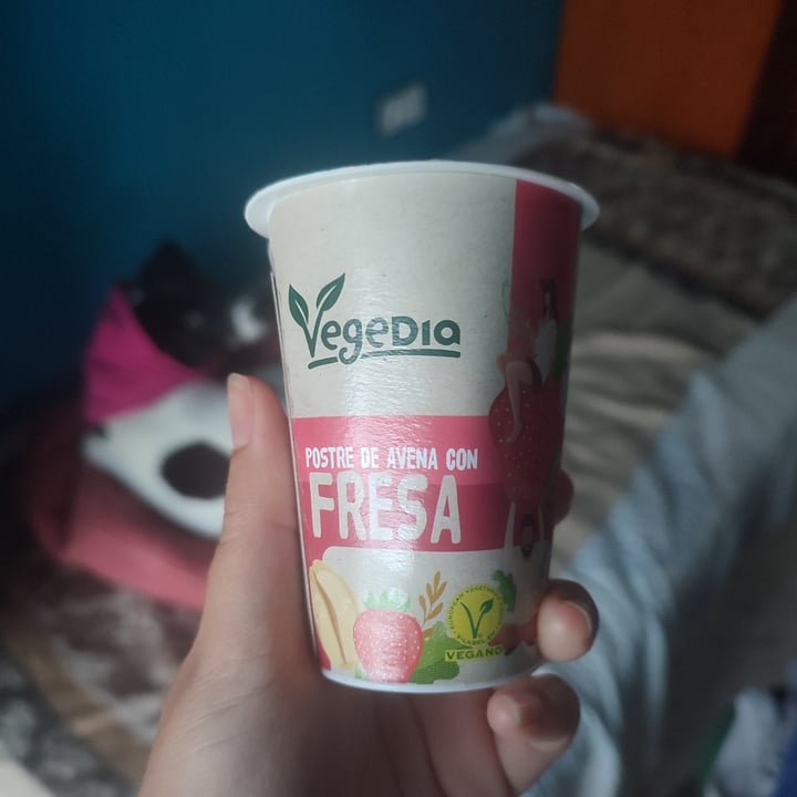 photo of Vegedia Postre De Avena Con Fresa Yogurt shared by @theandalusianqueer on  12 Dec 2023 - review