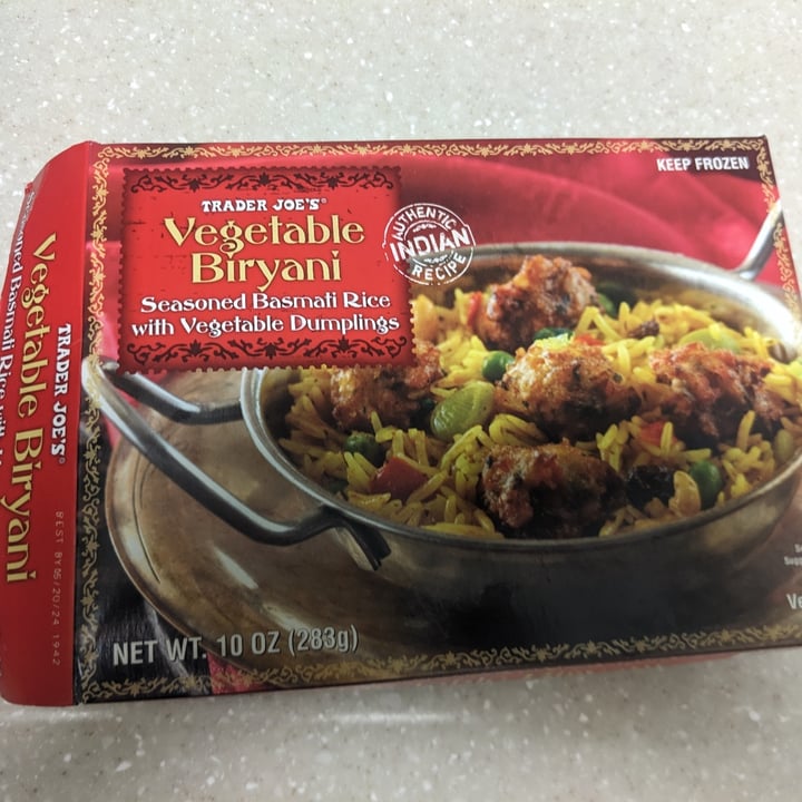 photo of Trader Joe's Vegetable Biryani shared by @rcrw88 on  24 Aug 2023 - review