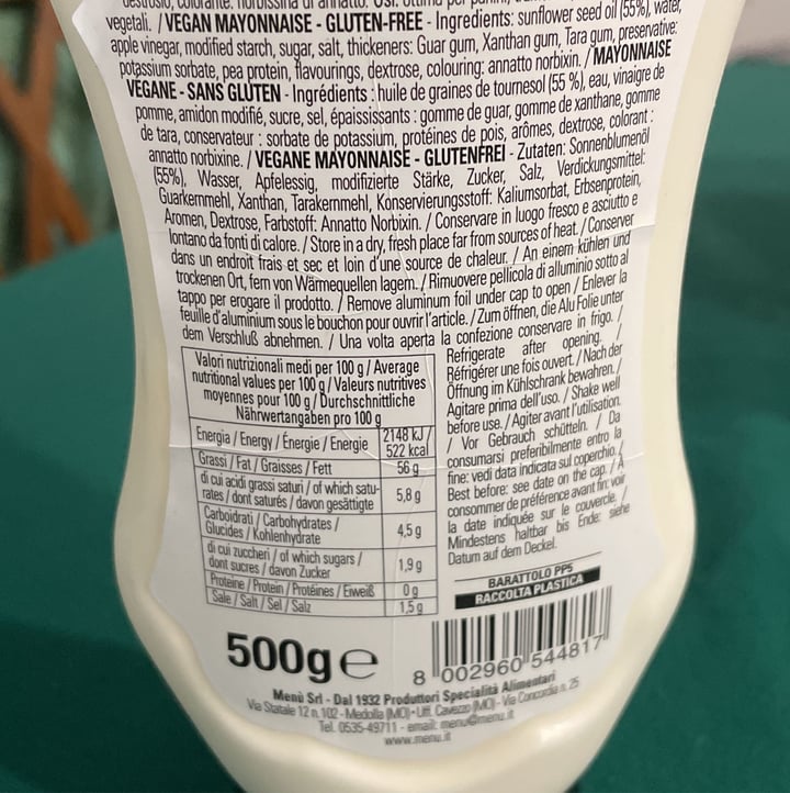 photo of Menu Maionese Vegana shared by @barbargo on  17 Nov 2023 - review