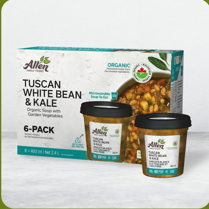 photo of Allen Family Foods Tuscan White Bean & Kale Soup shared by @marieyoga on  03 Nov 2023 - review