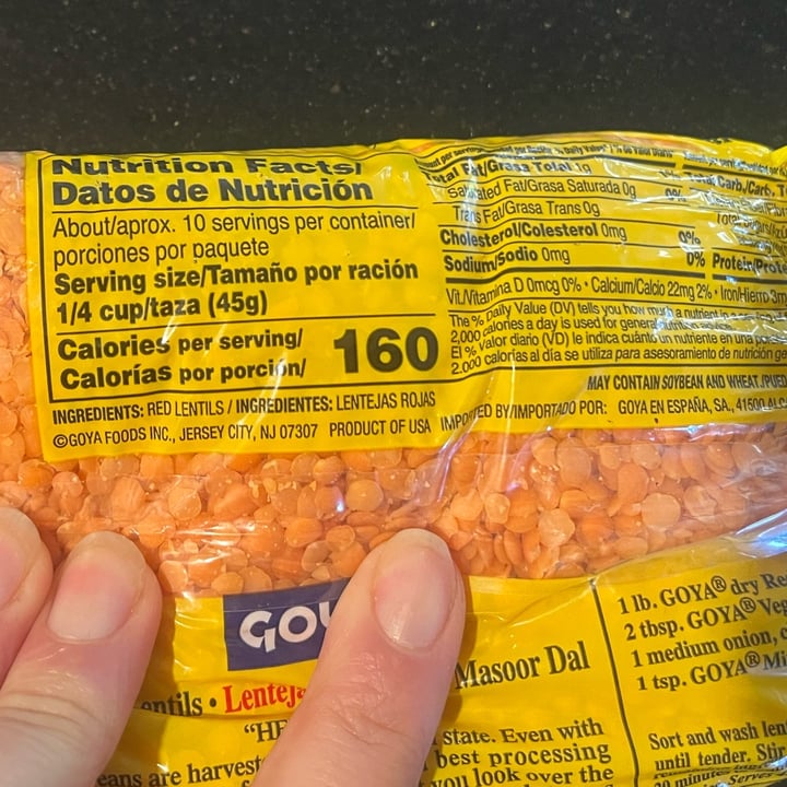 photo of Goya Red lentils shared by @petramodirari on  01 May 2024 - review