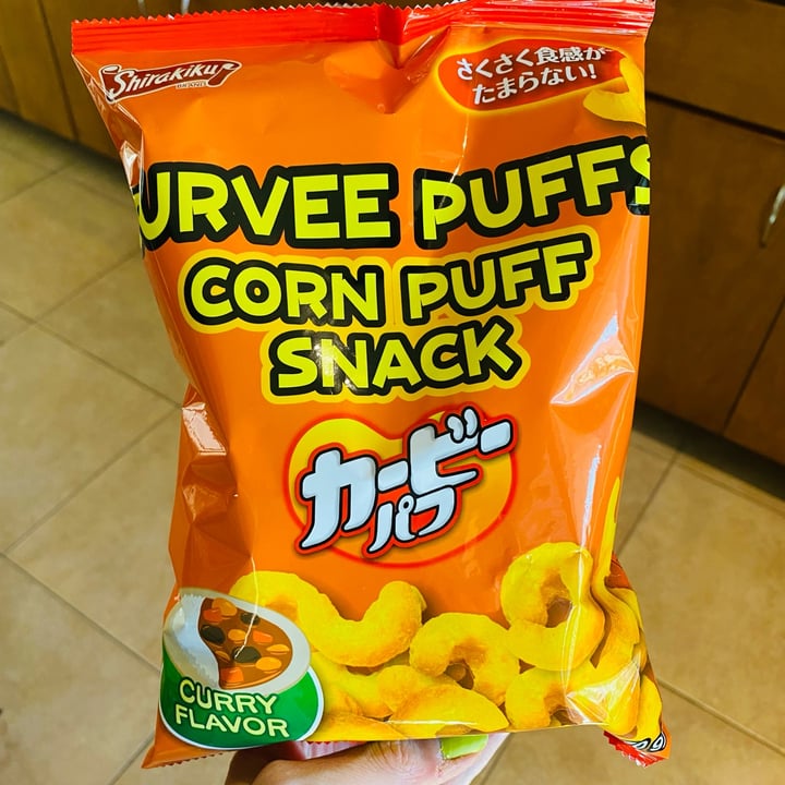 Shirakiku Curvee Puffs Corn Puff Snack Curry Flavor Review abillion