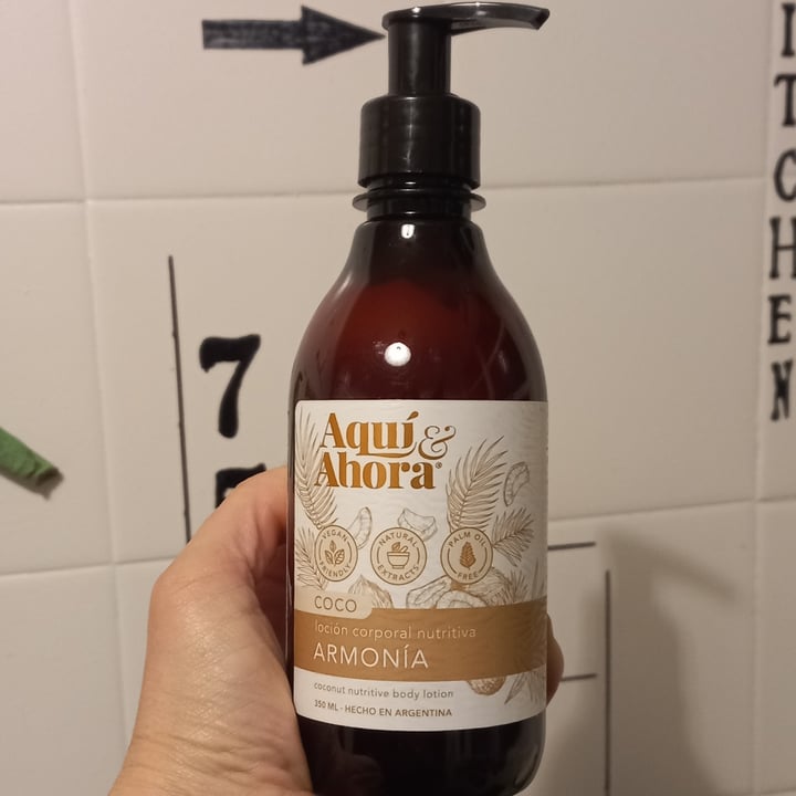 photo of Aqui y ahora Locion Corporal Nutritiva . Armonia . shared by @vforvegan on  25 Sep 2025 - review