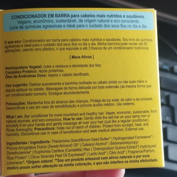 photo of Lola  Condicionador em barra shared by @aline4876 on  11 Nov 2024 - review