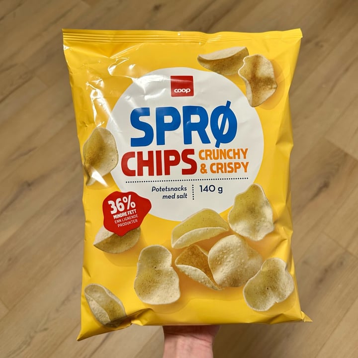 photo of Coop Sprø Chips Salt shared by @vanille on  25 Jan 2024 - review
