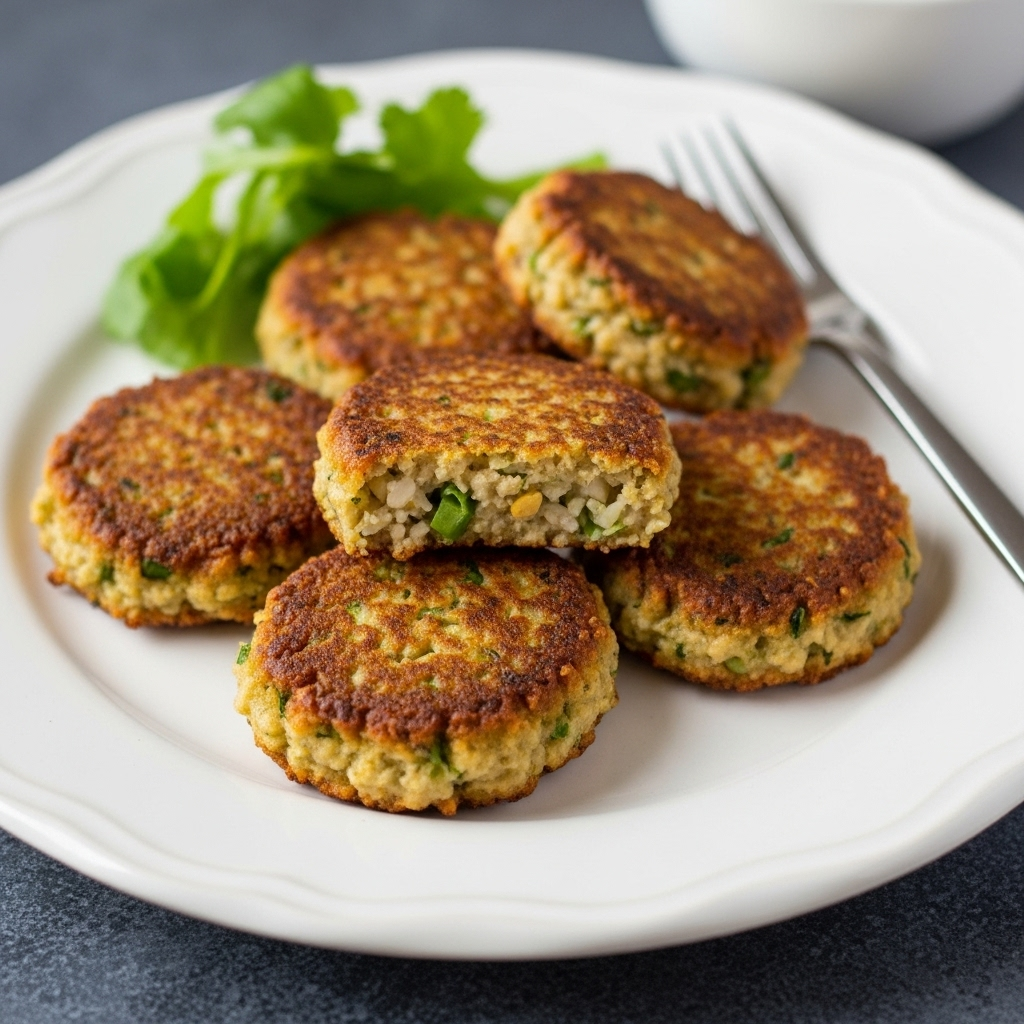 Crispy Vegan Quinoa Patties Ready to Serve