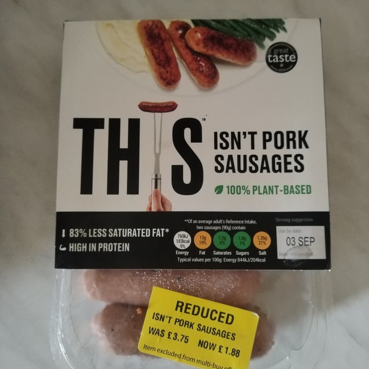 photo of THIS This Isn’t Pork Sausages shared by @xvxsxexvx on  11 Sep 2024 - review