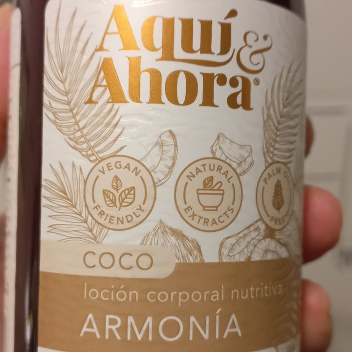 photo of Aqui y ahora Locion Corporal Nutritiva . Armonia . shared by @vforvegan on  25 Sep 2025 - review