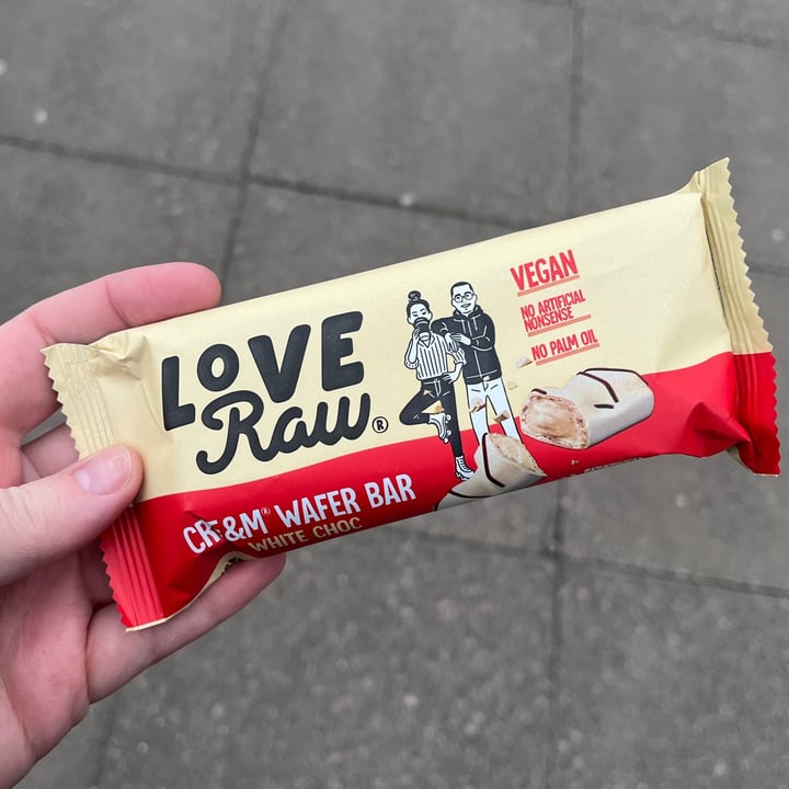 photo of LoveRaw cream cream wafer bar white choc shared by @miekeatsvegan on  14 Jan 2024 - review