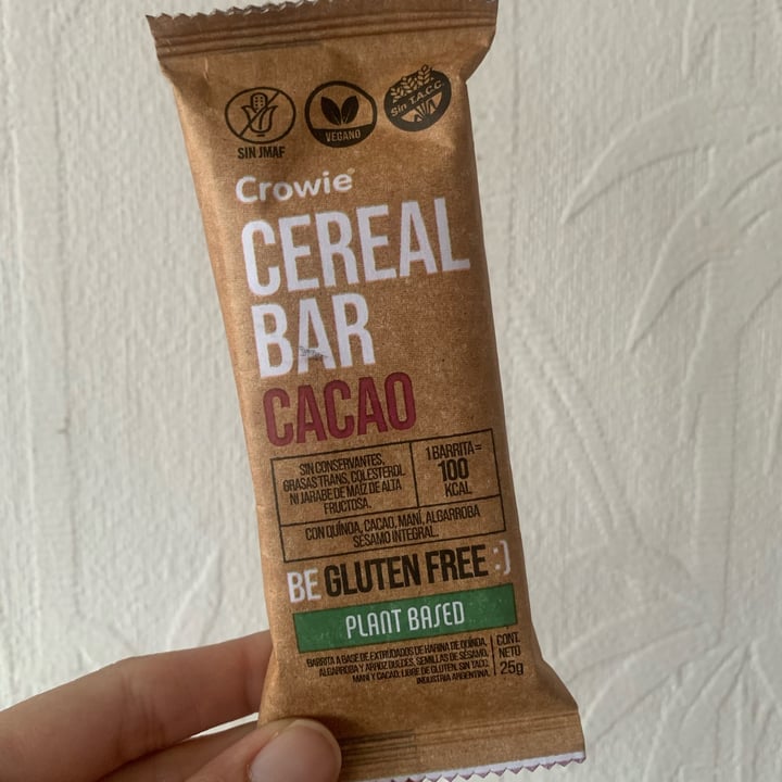 photo of Crowie cereal bar cacao shared by @camilah on  04 Jan 2024 - review