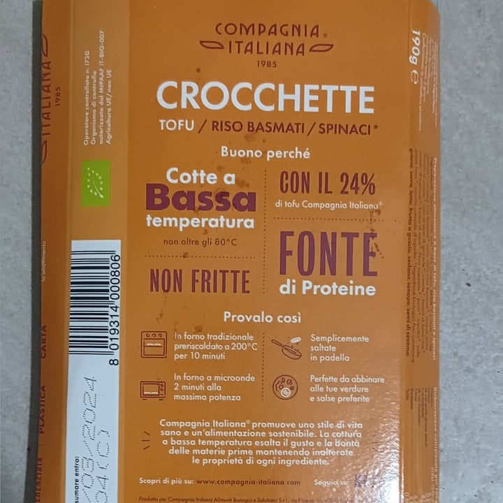 photo of Compagnia Italiana Crocchette Tofu / Riso Basmati / Spinaci shared by @nicole91 on  24 Feb 2024 - review