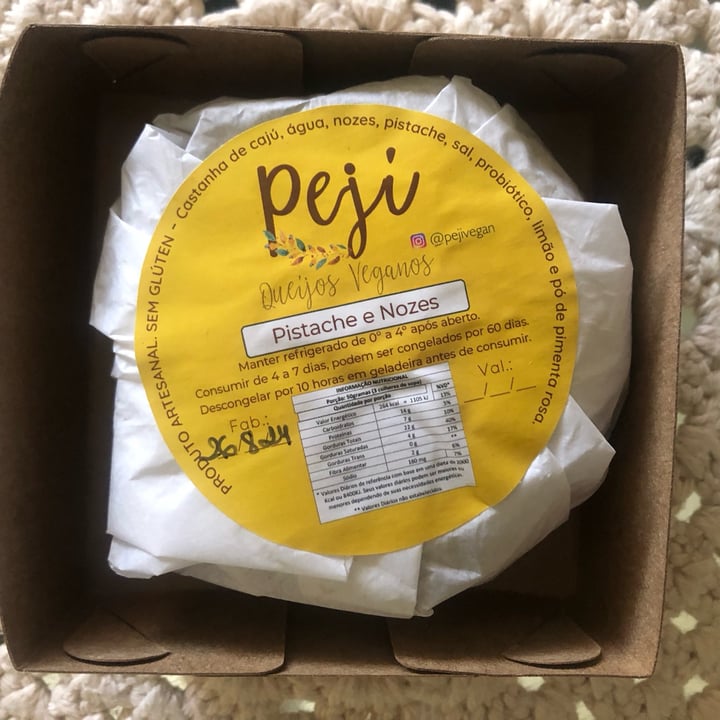 photo of Peji Vegan Queijo de Pistache e Nozes shared by @paulaliro on  25 Sep 2024 - review