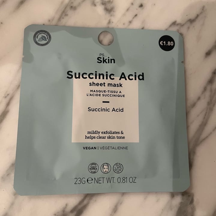 photo of Primark Beauty Sheet Mask Succinic Acid shared by @alyssakim on  31 Jan 2024 - review