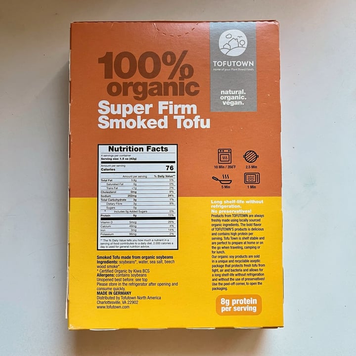 photo of Tofutown Super Firm Smoked Tofu shared by @kyu on  11 May 2024 - review