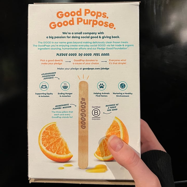 photo of Goodpop Orange N' Cream shared by @ksvegan17 on  15 Sep 2023 - review