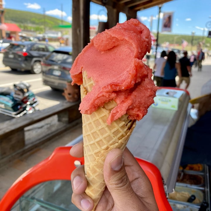 photo of The Legendary Silver Dollar Saloon Strawberry Sorbet shared by @olympiasplate on  06 Aug 2025 - review