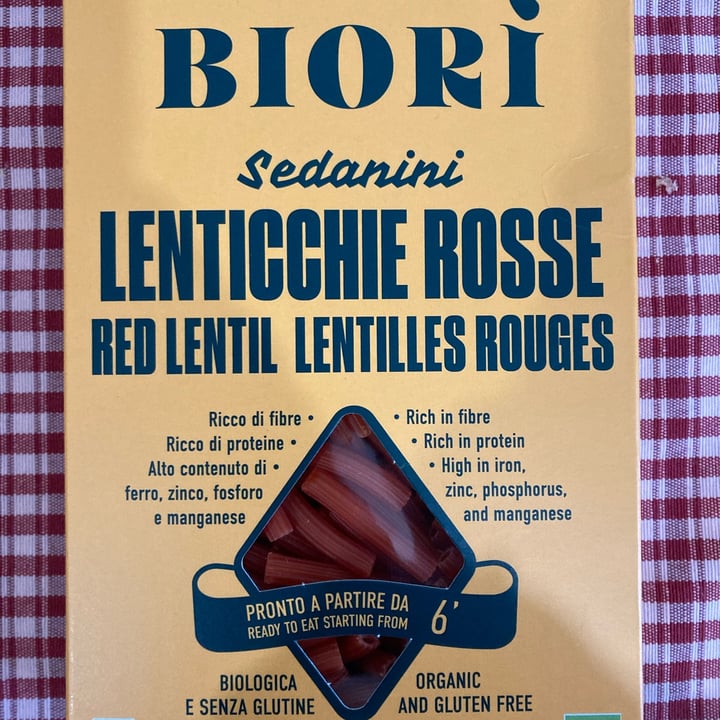 photo of Biori Biori' Sedanini di Lenticchie Rosse Bio shared by @vegvaleria on  05 Jan 2024 - review