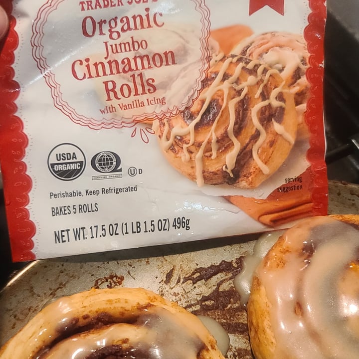 photo of Trader Joe's Organic Jumbo Cinnamon Rolls shared by @nancytigress on  14 Feb 2024 - review