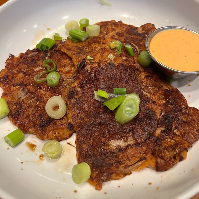 Photo of the dish “kimchi pancakes”