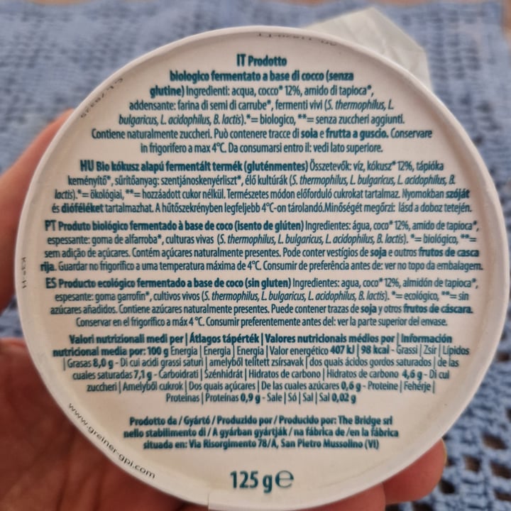 photo of The Bridge Bio Coconut Natural Yogurt shared by @erika100 on  02 May 2025 - review