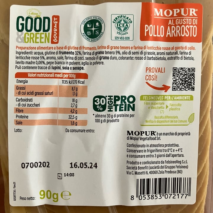 photo of Good & Green Affettato di mopur al gusto di pollo arrosto shared by @giulz on  29 Mar 2024 - review