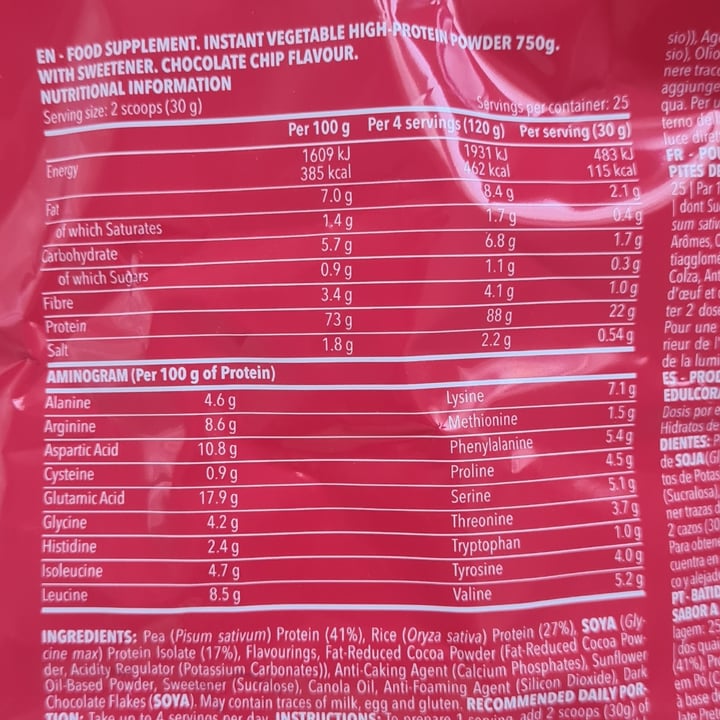 photo of Prozis Proteína Sabor Chocolate Chips shared by @oierland on  22 Jun 2025 - review