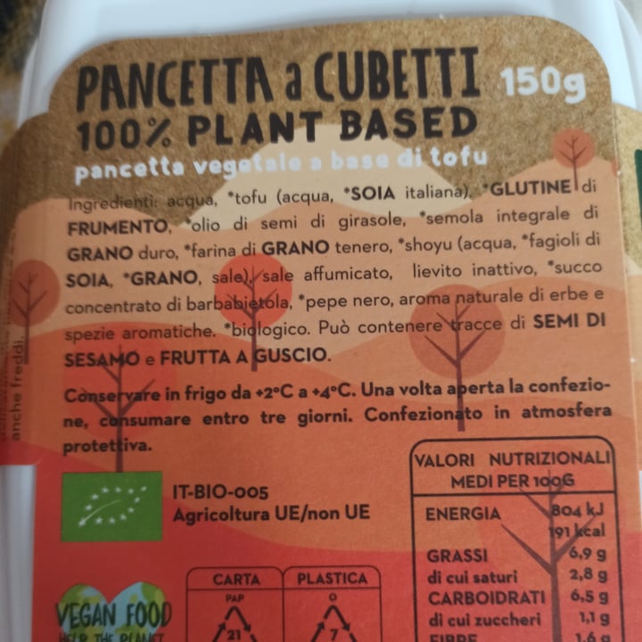 photo of Regina Verde pancetta a cubetti 100% plant based shared by @metalcricia on  28 Apr 2024 - review