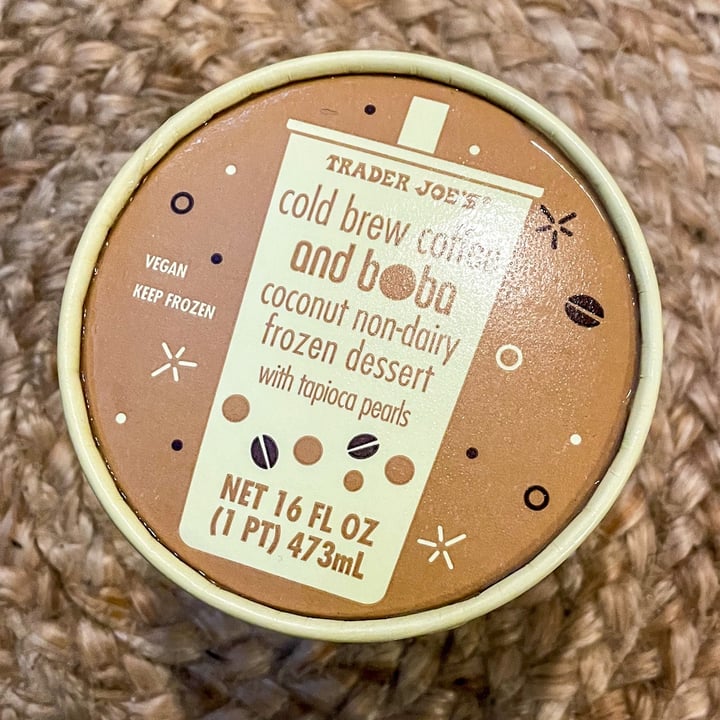 photo of Trader Joe's Cold Brew Coffee and Boba Non-Dairy Frozen Dessert shared by @alleycatz on  05 Oct 2023 - review