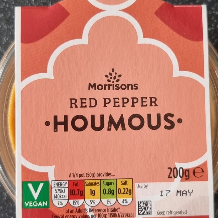 photo of Morrisons Red Pepper Houmous shared by @terryno on  14 May 2024 - review