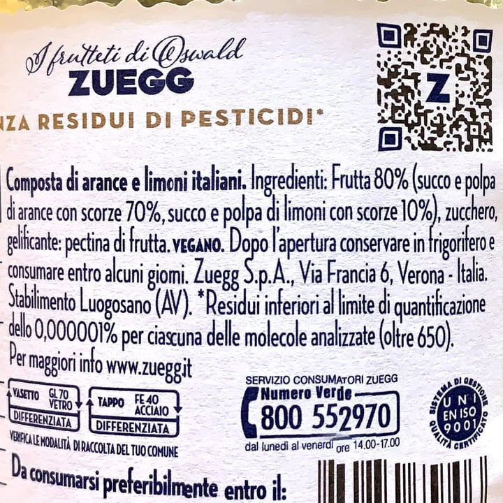 photo of Zuegg Marmellata di arance e limoni italiani shared by @marabasso on  24 Sep 2023 - review