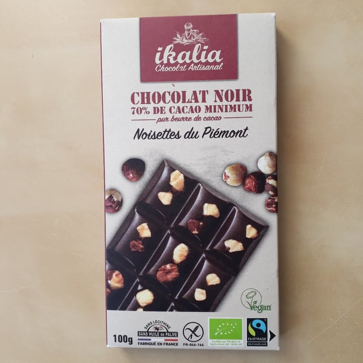 photo of Ikalia Chocolat Noir 70% de Cacao Minimum Noisette du Piemont shared by @giovannieugenio on  22 Mar 2024 - review