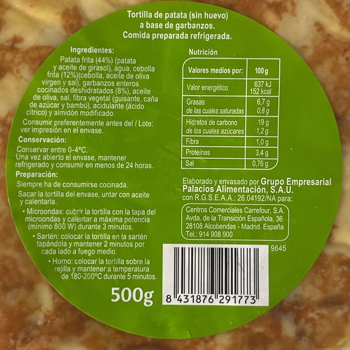 photo of Carrefour Sensation Tortilla de patatas shared by @azabachepeluda on  10 Sep 2024 - review