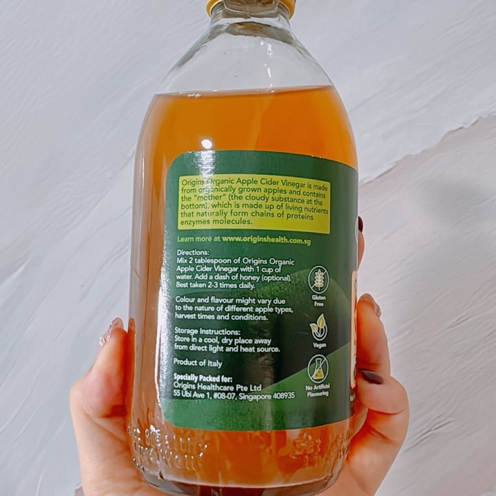 photo of Origins organic apple cider vinegar shared by @veggiexplorer on  12 Feb 2024 - review