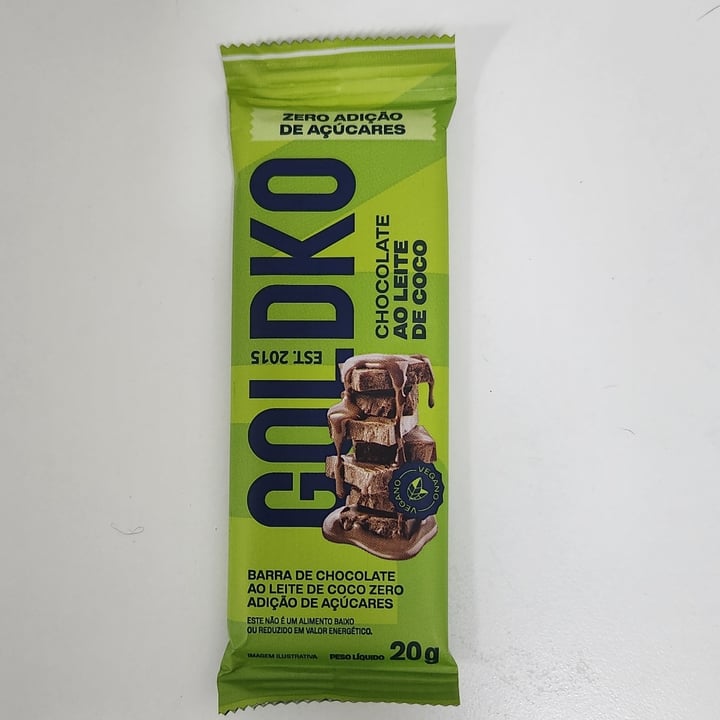 photo of GoldKO Barra de chocolate ao leite de coco zero adição de açúcares shared by @patimurno on  24 Sep 2023 - review