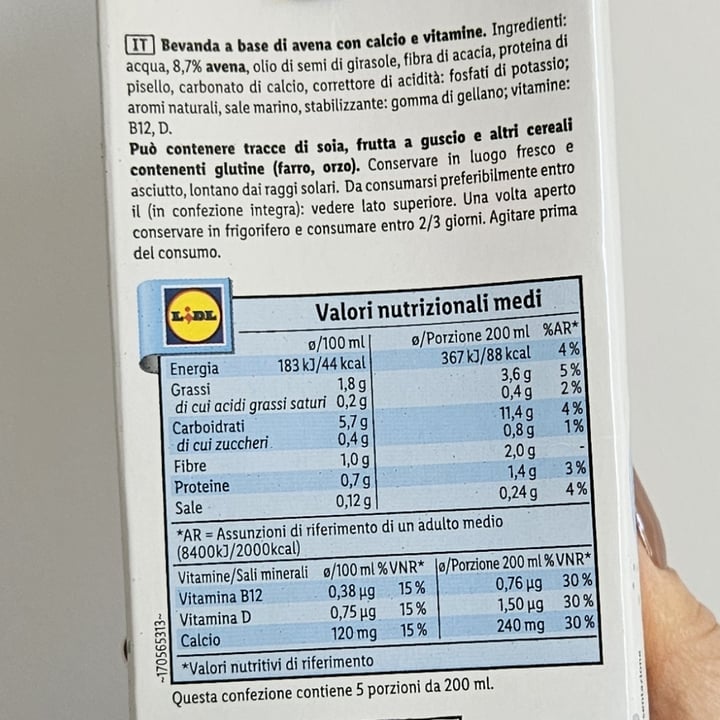 photo of Vemondo Bevanda Avena Gusto Latte shared by @angelarusso on  12 Jul 2025 - review