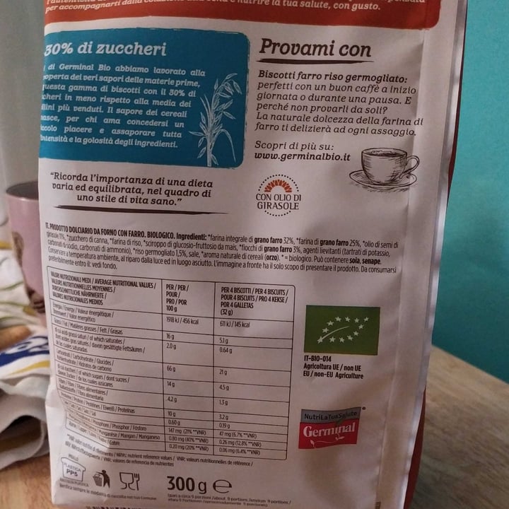 photo of Germinal Bio Biscotti farro riso germogliato shared by @rositarm on  30 Nov 2023 - review