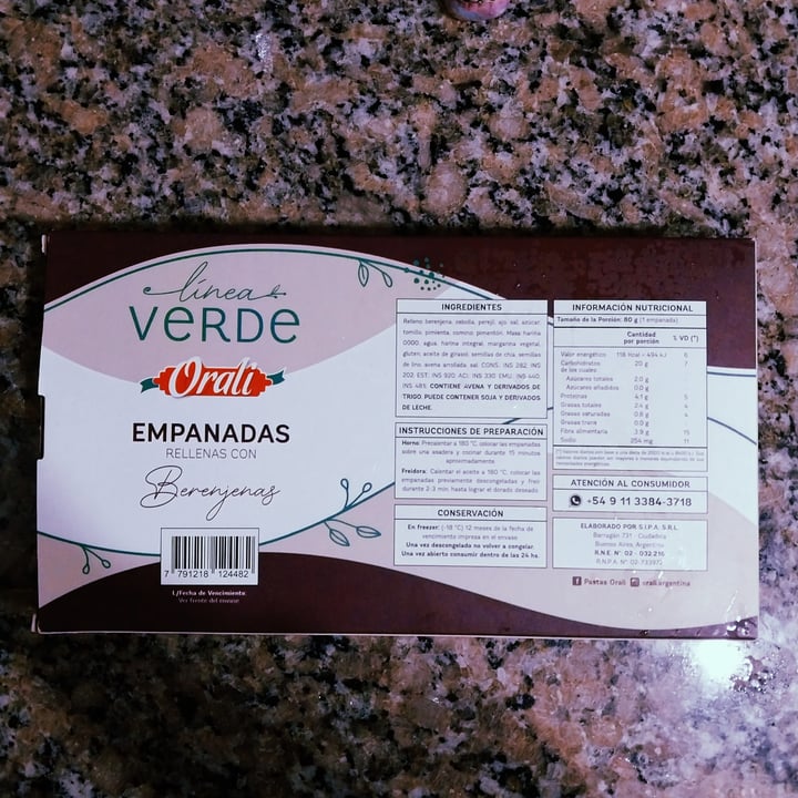 photo of Orali empanadas de berenjena shared by @nanicuadern on  26 Sep 2024 - review
