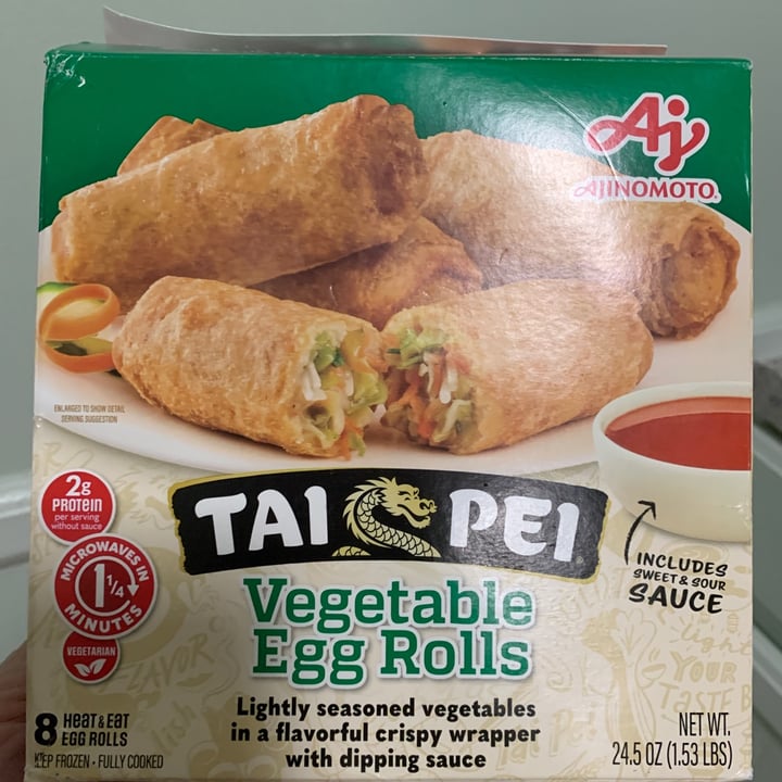 photo of Tai Pei Vegetable Egg Rolls shared by @onehungryvegan on  21 Sep 2023 - review