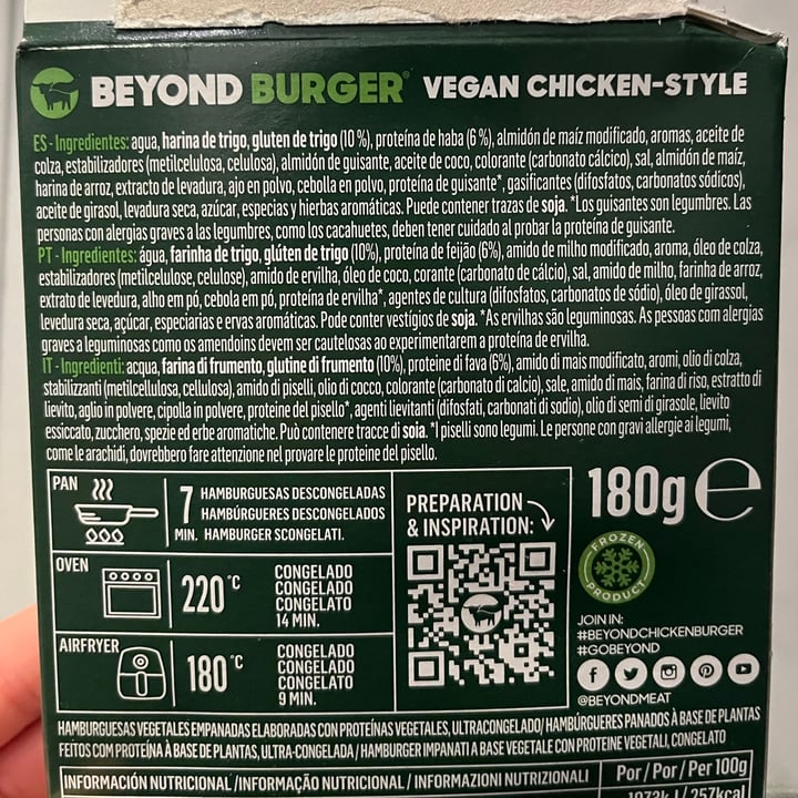 photo of Beyond Meat beyond burger chicken-style shared by @laysvinagreta on  17 Mar 2024 - review