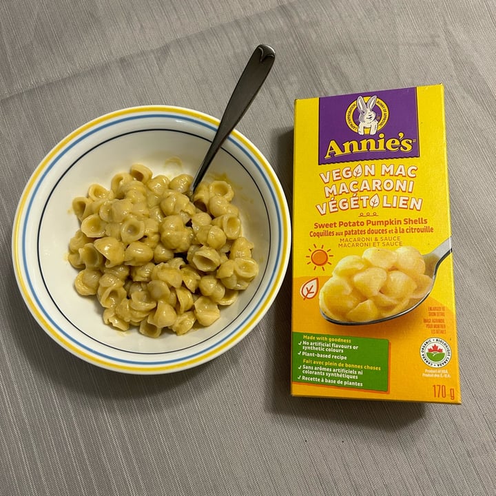photo of Annie’s Vegan Mac - Sweet Potato Pumpkin Shells shared by @lindsaymcmindsay on  16 Sep 2024 - review