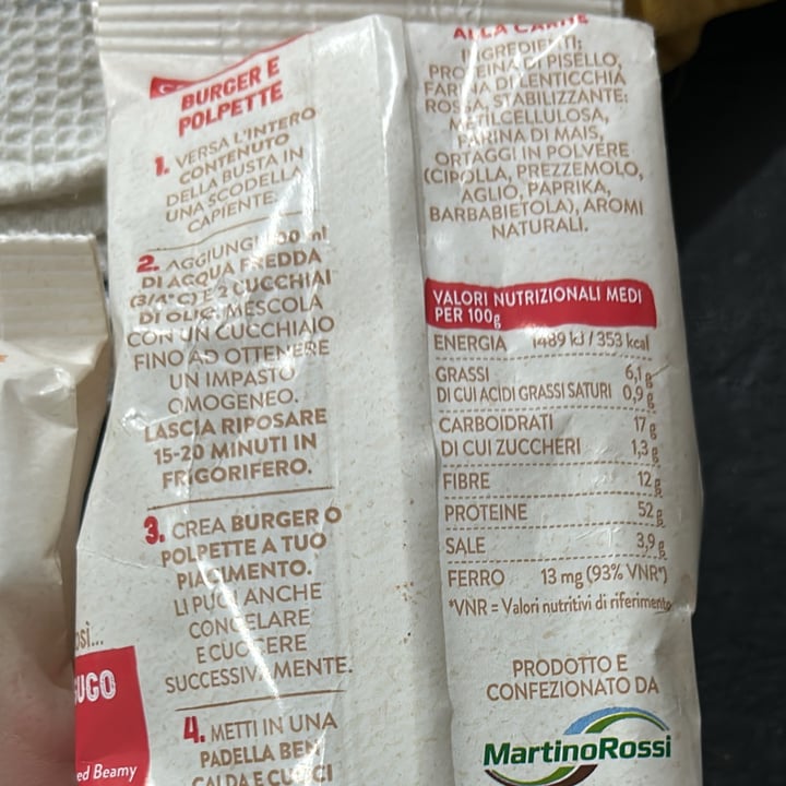 photo of Beamy preparato per burger e polpette plant based al gusto manzo shared by @manuvegan on  10 Oct 2024 - review