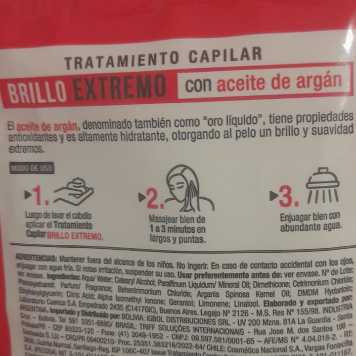 photo of issue capilar Tratamiento Capilar Brillo Extremo shared by @rochyalmendra on  06 May 2025 - review