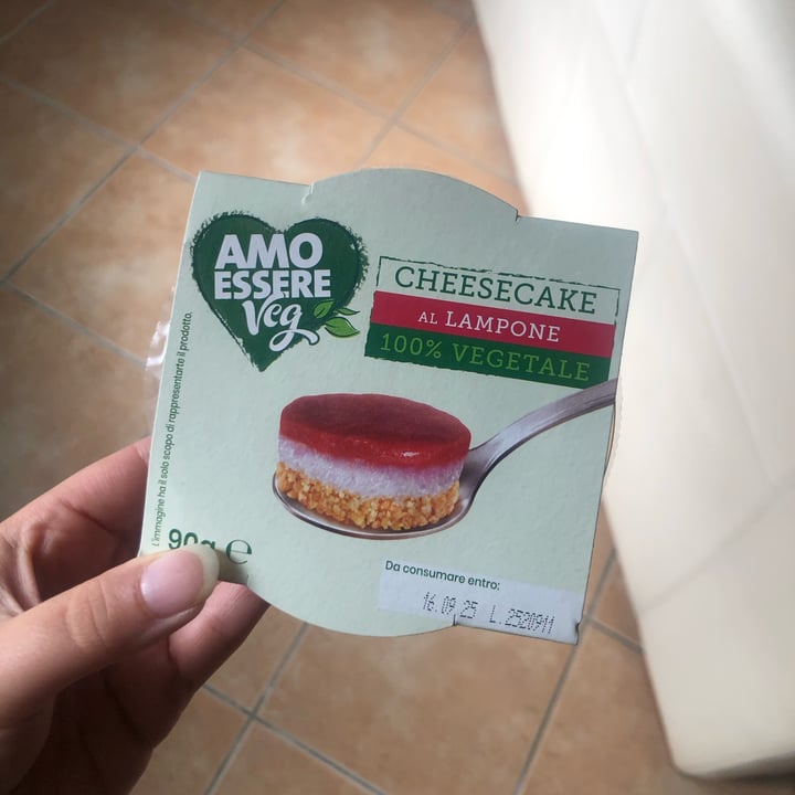 photo of Amo Essere Veg cheesecake al lampone - 100% vegetale shared by @spazioverdegreen on  18 Sep 2025 - review