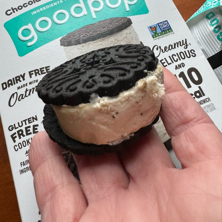 photo of Goodpop Chocolate Vanilla Sandwiches shared by @veganfoodcrazy on  18 Apr 2024 - review
