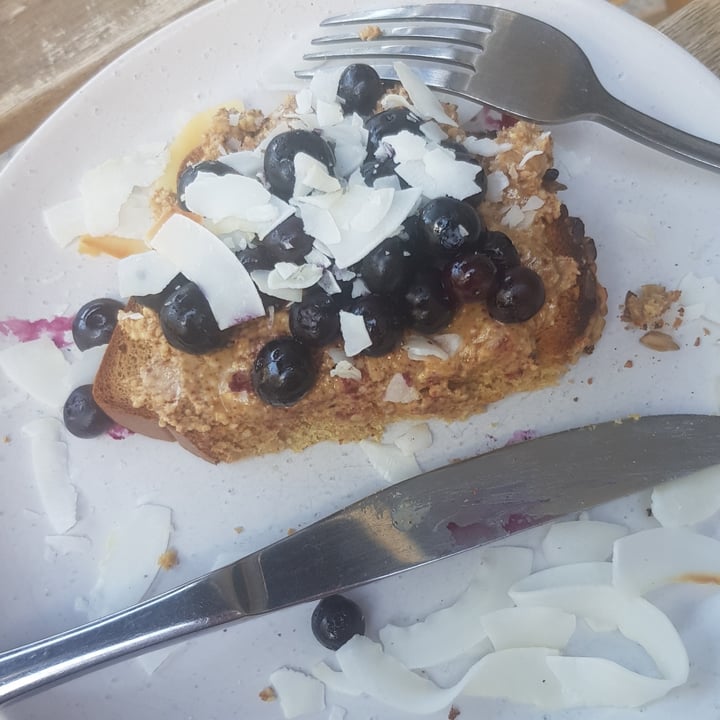 photo of Nutrition Republic (Plant 4 Bowden Cafe) Peanut Butter and blueberries toast shared by @janon on  31 Dec 2023 - review